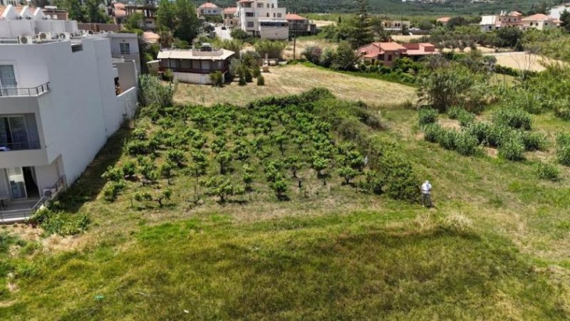 Maleme Kreta - Grundstück mit Baugenehmigung für 2 Residenzen in zweiter Linie vom Strand von Maleme zu verkaufen Grundstück kaufen